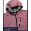 imageReebok Womens Jacket  Active Performance Fleece Lined Softshell Jacket with Hood  Lightweight Jackets for Women S3XDark Dusty Rose