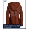 imageReebok Womens Jacket  Polar Fleece Sweatshirt Jacket  Lightweight Coat for Women SXLCognac