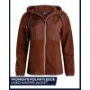 imageReebok Womens Jacket  Polar Fleece Sweatshirt Jacket  Lightweight Coat for Women SXLCognac