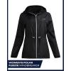 imageReebok Womens Jacket  Weather Resistant Fleece Lined Windbreaker Jackets for Women  Cozy Zip Up Hoodie Jacket SXLBlack Ink