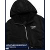 imageReebok Womens Jacket  Weather Resistant Fleece Lined Windbreaker Jackets for Women  Cozy Zip Up Hoodie Jacket SXLBlack Ink