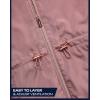 imageReebok Womens Jacket  Weather Resistant Fleece Lined Windbreaker Jackets for Women  Cozy Zip Up Hoodie Jacket SXLDusty Rose