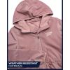 imageReebok Womens Jacket  Weather Resistant Fleece Lined Windbreaker Jackets for Women  Cozy Zip Up Hoodie Jacket SXLDusty Rose