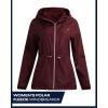 imageReebok Womens Jacket  Weather Resistant Fleece Lined Windbreaker Jackets for Women  Cozy Zip Up Hoodie Jacket SXLMaroon