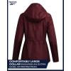 imageReebok Womens Jacket  Weather Resistant Fleece Lined Windbreaker Jackets for Women  Cozy Zip Up Hoodie Jacket SXLMaroon