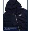 imageReebok Womens Jacket  Weather Resistant Fleece Lined Windbreaker Jackets for Women  Cozy Zip Up Hoodie Jacket SXLNavy