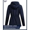 imageReebok Womens Jacket  Weather Resistant Fleece Lined Windbreaker Jackets for Women  Cozy Zip Up Hoodie Jacket SXLNavy