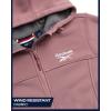 imageReebok Womens Jacket  Windproof Woven Softshell Jacket with Hood for Running Hiking  Lightweight Jackets for Women SXLDusty Rose