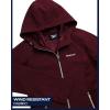 imageReebok Womens Jacket  Windproof Woven Softshell Jacket with Hood for Running Hiking  Lightweight Jackets for Women SXLMaroon