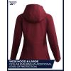 imageReebok Womens Jacket  Windproof Woven Softshell Jacket with Hood for Running Hiking  Lightweight Jackets for Women SXLMaroon