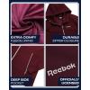 imageReebok Womens Jacket  Windproof Woven Softshell Jacket with Hood for Running Hiking  Lightweight Jackets for Women SXLMaroon