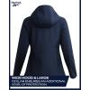 imageReebok Womens Jacket  Windproof Woven Softshell Jacket with Hood for Running Hiking  Lightweight Jackets for Women SXLNavy