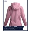 imageReebok Womens Jacket  Windproof Woven Softshell Jacket with Hood for Running Hiking  Lightweight Jackets for Women SXLOrchid Pink