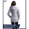 imageReebok Womens Softshell Jacket  Lightweight Weather Resistant Hooded Winter Jacket  Athletic Outerwear Jackets for WomenDove Grey