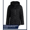imageReebok Womens Softshell Jacket  Lightweight Weather Resistant Hooded Winter Jacket  Athletic Outerwear Jackets for WomenJet Black