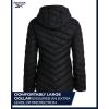 imageReebok Womens Softshell Jacket  Lightweight Weather Resistant Hooded Winter Jacket  Athletic Outerwear Jackets for WomenJet Black