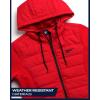imageReebok Womens Softshell Jacket  Lightweight Weather Resistant Hooded Winter Jacket  Athletic Outerwear Jackets for WomenVector Red