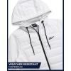 imageReebok Womens Softshell Jacket  Lightweight Weather Resistant Hooded Winter Jacket  Athletic Outerwear Jackets for WomenWhite