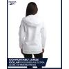 imageReebok Womens Softshell Jacket  Lightweight Weather Resistant Hooded Winter Jacket  Athletic Outerwear Jackets for WomenWhite