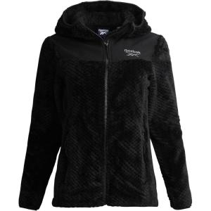 imageReebok Womens Fleece Zip Up Jacket  Warm Snow Fleece Winter Jacket with Hood  Insulated Winter Jackets for Women SXLBlack Ink
