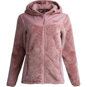 imageReebok Womens Fleece Zip Up Jacket  Warm Snow Fleece Winter Jacket with Hood  Insulated Winter Jackets for Women SXLDusty Rose
