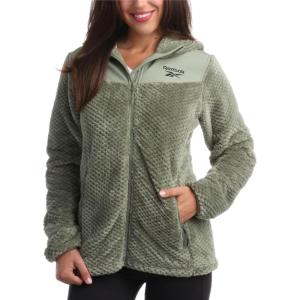 imageReebok Womens Fleece Zip Up Jacket  Warm Snow Fleece Winter Jacket with Hood  Insulated Winter Jackets for Women SXLSage
