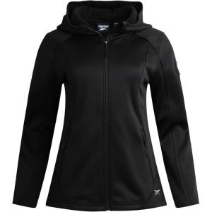 imageReebok Womens Jacket  Active Performance Fleece Lined Softshell Jacket with Hood  Lightweight Jackets for Women S3XBlack Ink