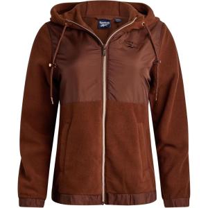imageReebok Womens Jacket  Polar Fleece Sweatshirt Jacket  Lightweight Coat for Women SXLCognac