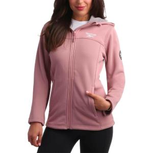 imageReebok Womens Jacket  Windproof Woven Softshell Jacket with Hood for Running Hiking  Lightweight Jackets for Women SXLDusty Rose