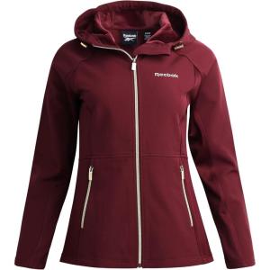 imageReebok Womens Jacket  Windproof Woven Softshell Jacket with Hood for Running Hiking  Lightweight Jackets for Women SXLMaroon