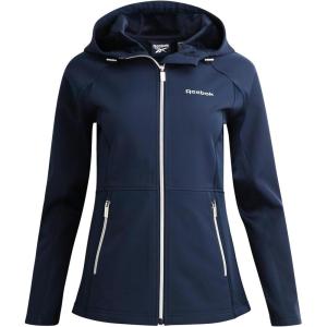 imageReebok Womens Jacket  Windproof Woven Softshell Jacket with Hood for Running Hiking  Lightweight Jackets for Women SXLNavy