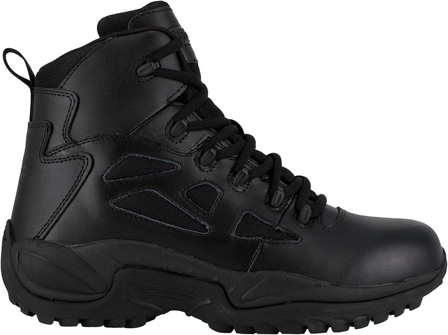 imageReebok Mens Rapid Response Rb Rb8678 Stealth 6 Boot with Side Zipper Black Soft Toe Hiking ShoeBlack