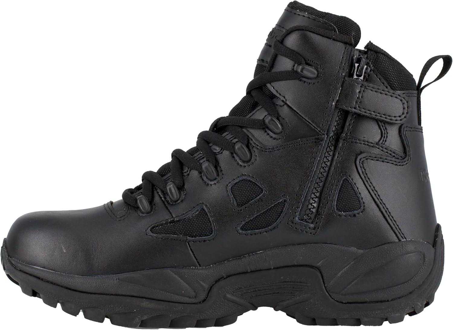 imageReebok Mens Rapid Response Rb Rb8678 Stealth 6 Boot with Side Zipper Black Soft Toe Hiking ShoeBlack