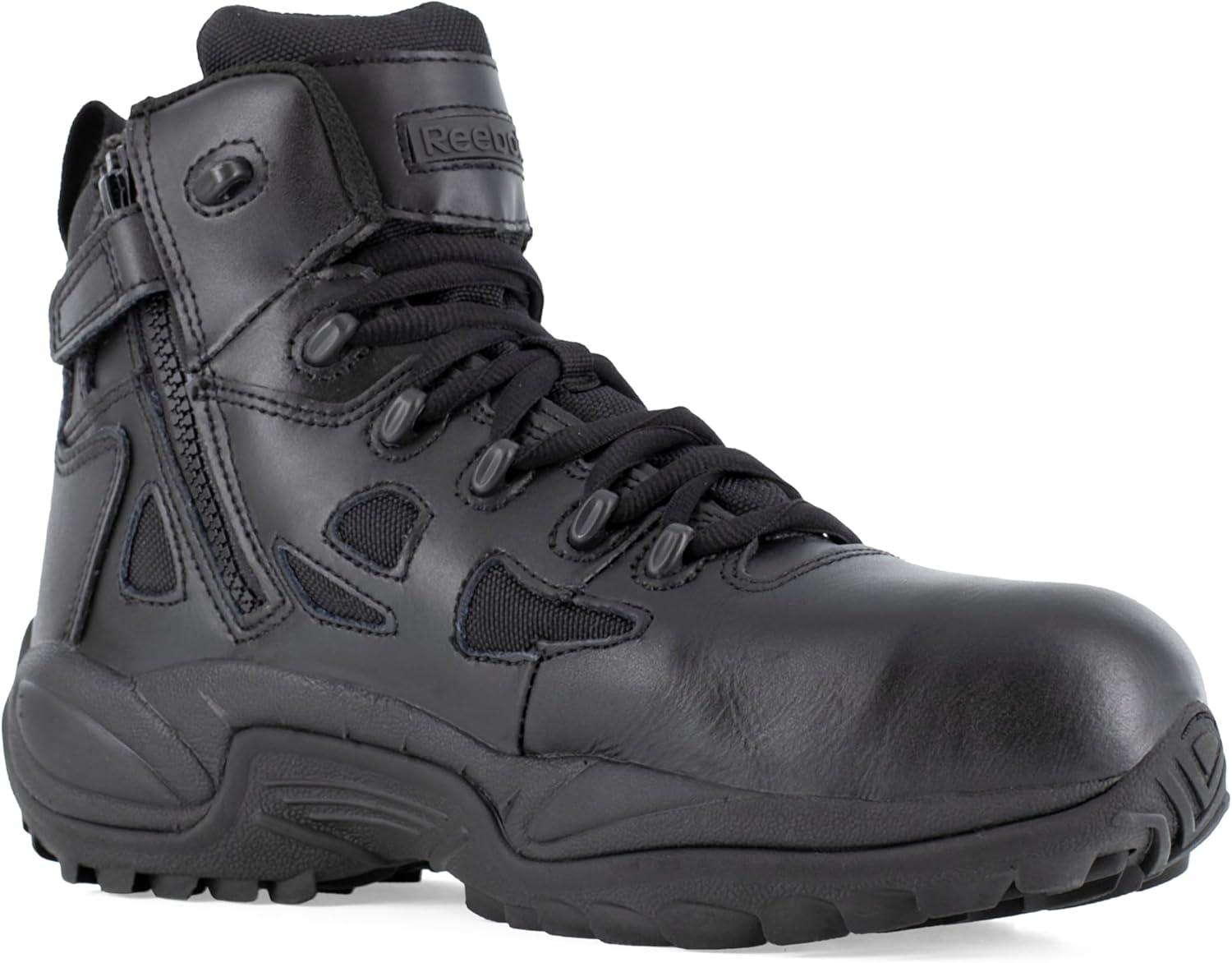 imageReebok Mens Rb8694 Rapid Response Rb Composite Toe 6quot Tactical Stealth Boot Sidezipper Desert Tan Military ampamp Tactical BootsBlack