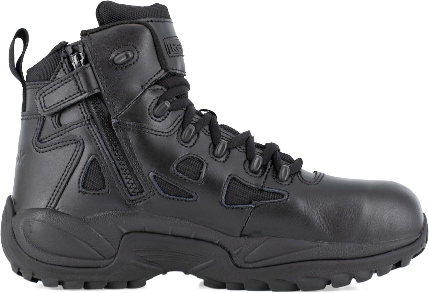 imageReebok Mens Rb8694 Rapid Response Rb Composite Toe 6quot Tactical Stealth Boot Sidezipper Desert Tan Military ampamp Tactical BootsBlack