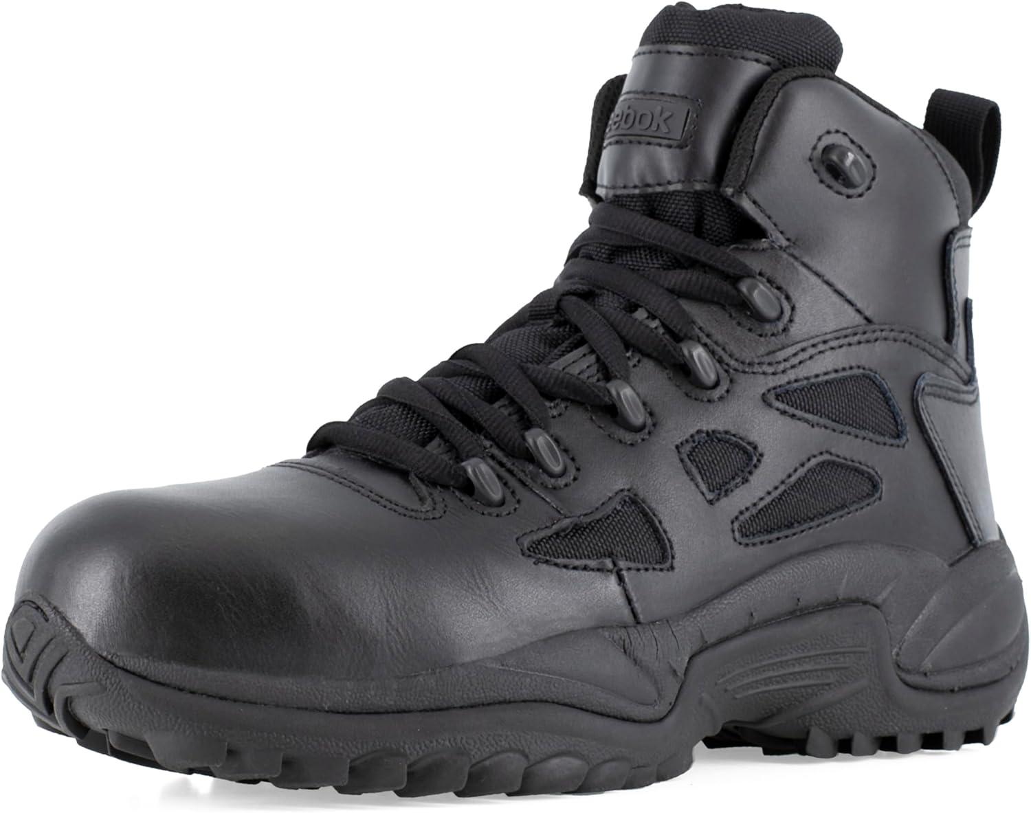 imageReebok Mens Rb8694 Rapid Response Rb Composite Toe 6quot Tactical Stealth Boot Sidezipper Desert Tan Military ampamp Tactical BootsBlack