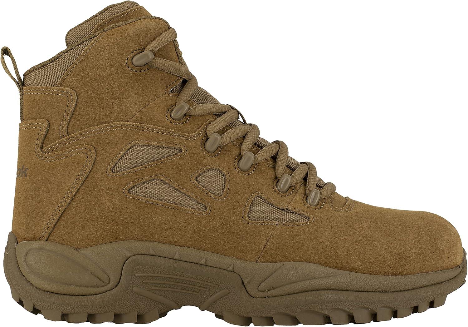 imageReebok Mens Rb8694 Rapid Response Rb Composite Toe 6quot Tactical Stealth Boot Sidezipper Desert Tan Military ampamp Tactical BootsCoyote