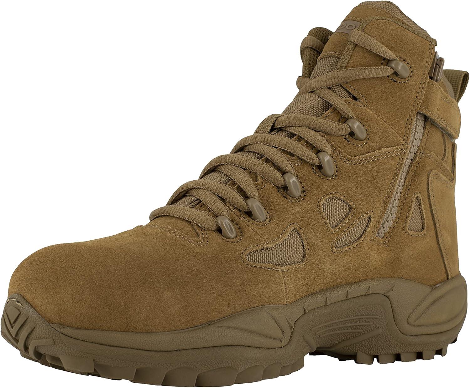 imageReebok Mens Rb8694 Rapid Response Rb Composite Toe 6quot Tactical Stealth Boot Sidezipper Desert Tan Military ampamp Tactical BootsCoyote
