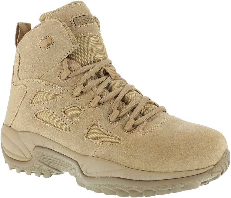 imageReebok Mens Rb8694 Rapid Response Rb Composite Toe 6quot Tactical Stealth Boot Sidezipper Desert Tan Military ampamp Tactical BootsDesert Tan