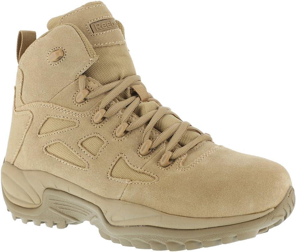 imageReebok Mens Rb8694 Rapid Response Rb Composite Toe 6quot Tactical Stealth Boot Sidezipper Desert Tan Military ampamp Tactical BootsDesertsuede