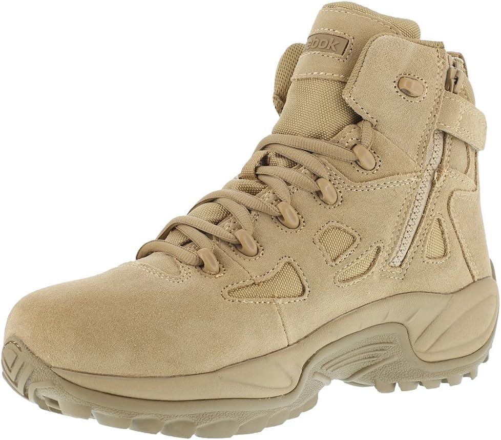 imageReebok Mens Rb8694 Rapid Response Rb Composite Toe 6quot Tactical Stealth Boot Sidezipper Desert Tan Military ampamp Tactical BootsDesertsuede