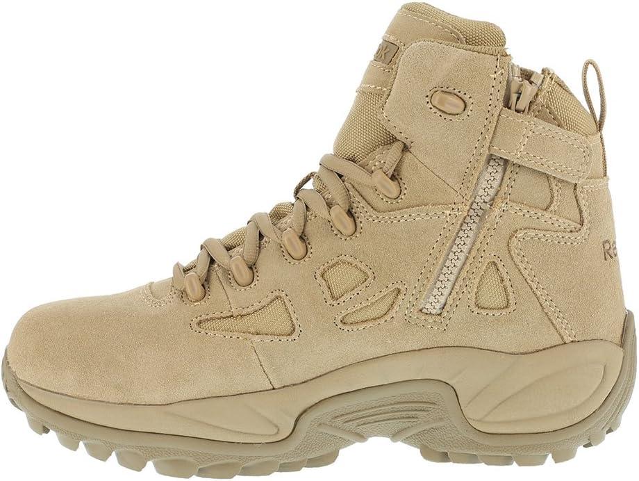 imageReebok Mens Rb8694 Rapid Response Rb Composite Toe 6quot Tactical Stealth Boot Sidezipper Desert Tan Military ampamp Tactical BootsDesertsuede