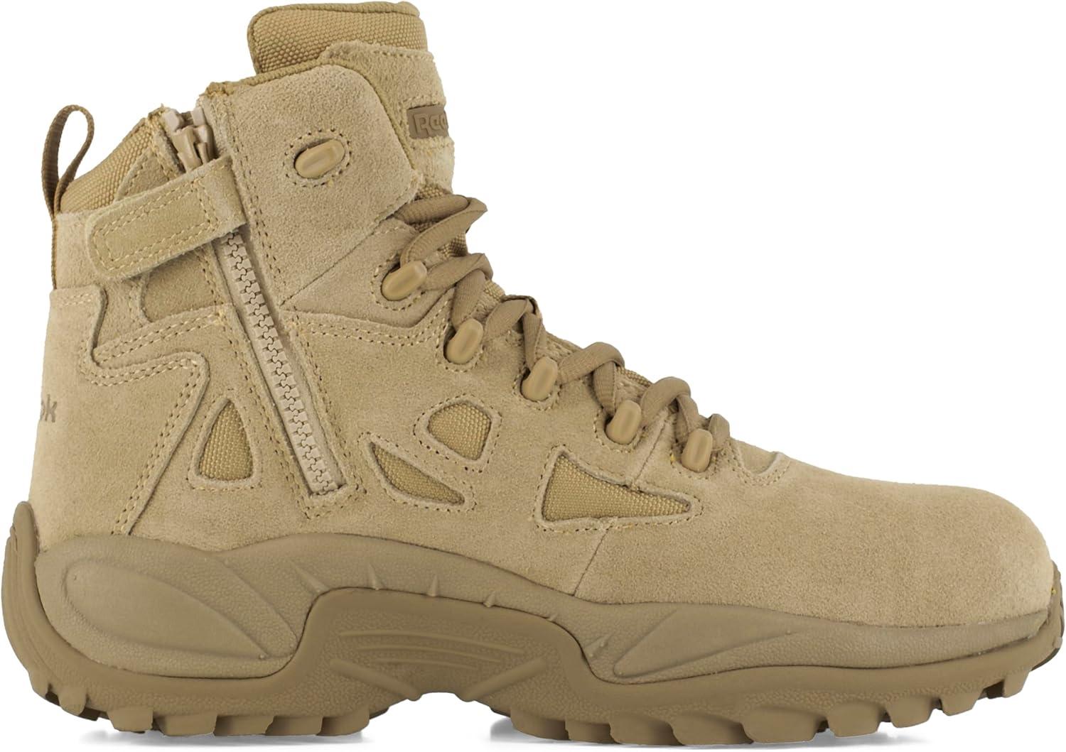 imageReebok Mens Rb8694 Rapid Response Rb Composite Toe 6quot Tactical Stealth Boot Sidezipper Desert Tan Military ampamp Tactical BootsTan