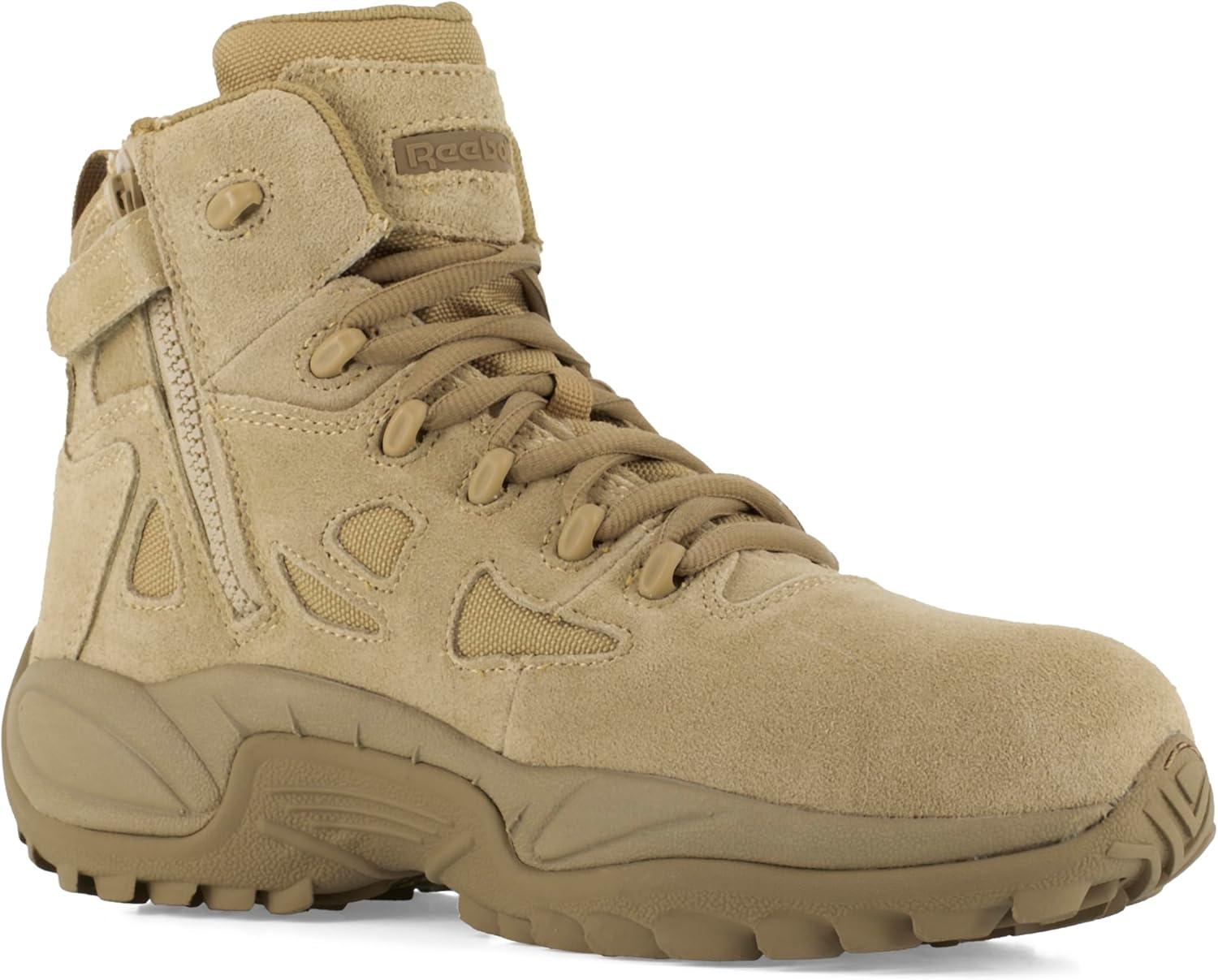 imageReebok Mens Rb8694 Rapid Response Rb Composite Toe 6quot Tactical Stealth Boot Sidezipper Desert Tan Military ampamp Tactical BootsTan