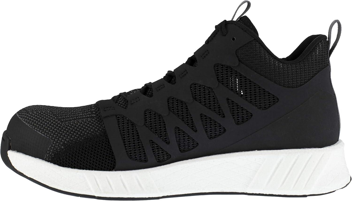 imageReebok Work Mens Fusion Flexweave Eh Comp Toe Mid Black and White  9 Medium