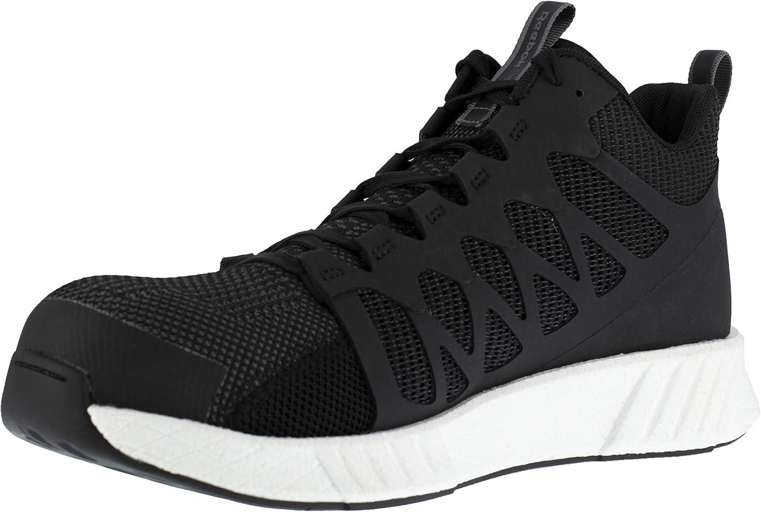 imageReebok Work Mens Fusion Flexweave Eh Comp Toe Mid Black and White  9 Medium