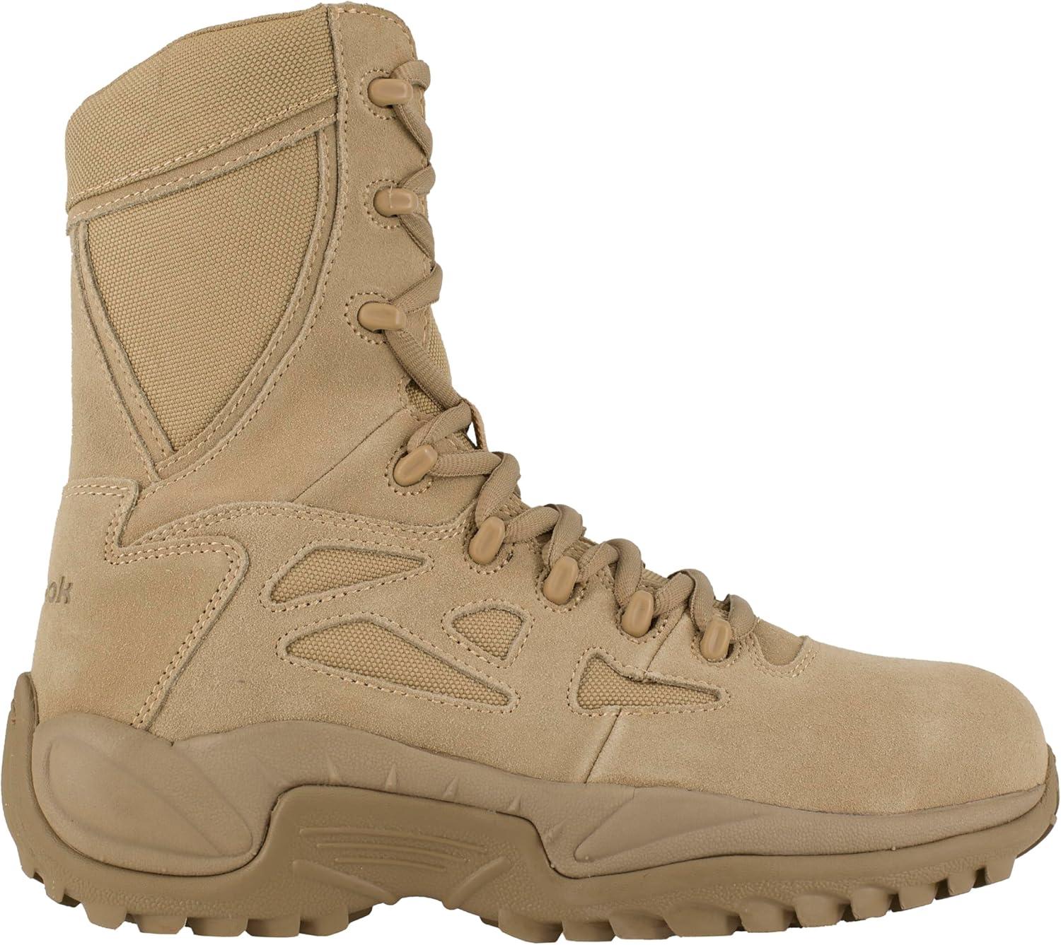 imageReebok Work Rapid Response RB 8quot CT Boot Womens BootDesert Tan
