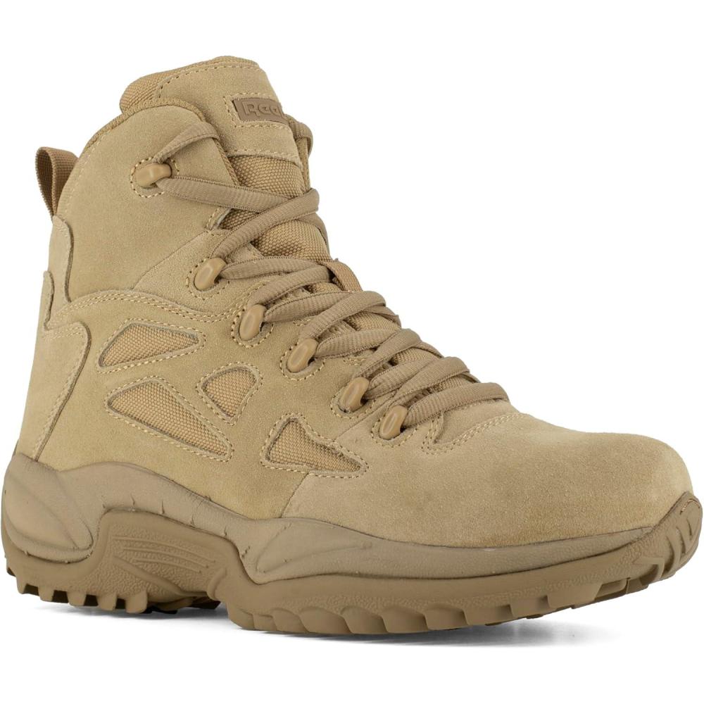 imageReebok Mens Rb8694 Rapid Response Rb Composite Toe 6quot Tactical Stealth Boot Sidezipper Desert Tan Military ampamp Tactical BootsDesert Tan