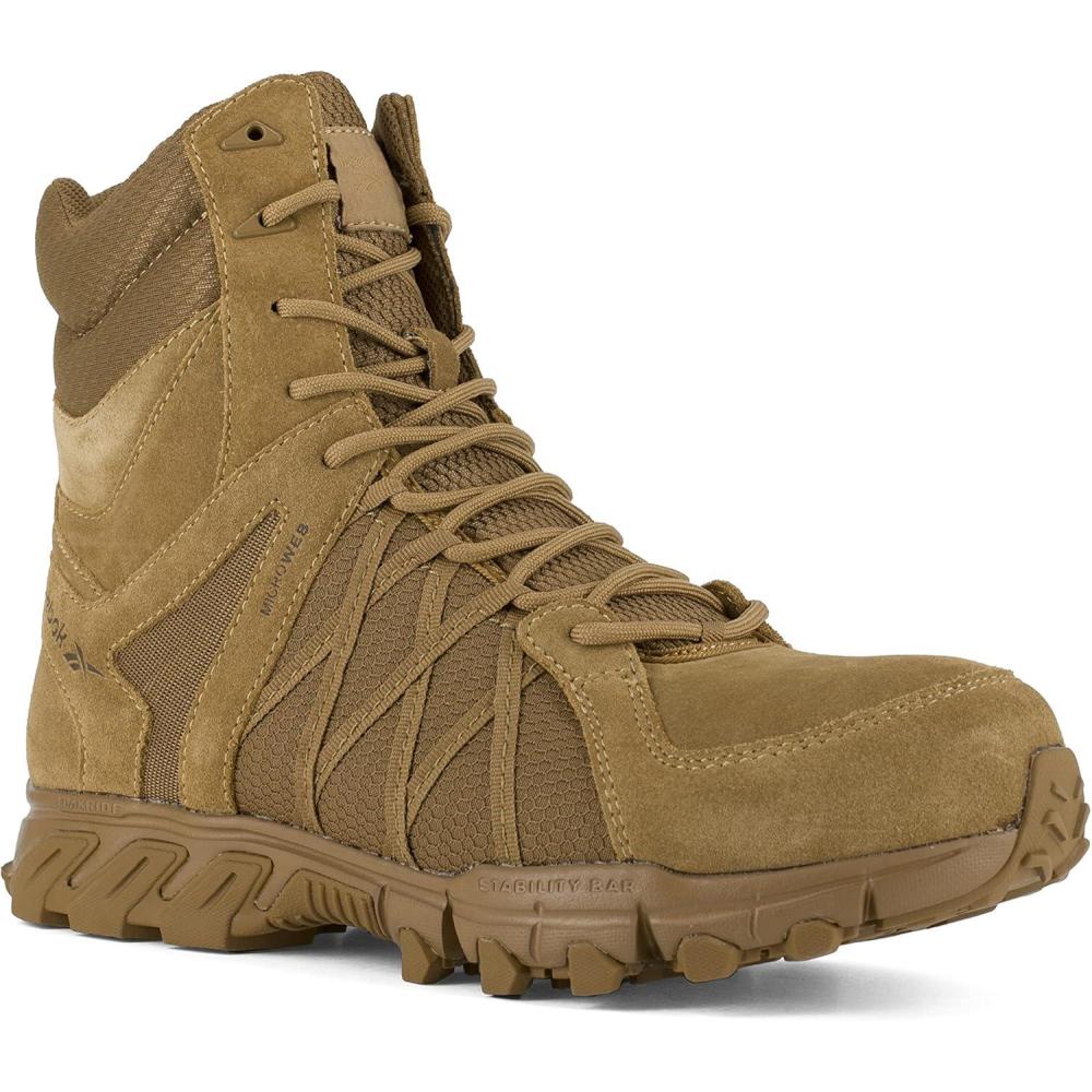 imageReebok Work Trailgrip Tactical 8quot Side Zip Mens BootCoyote