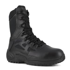 imageReebok mens Rapid Response Rb Safety Toe 8quot Stealth With Side Zipper military and tactical boots Black 9 US15 Wide